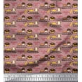 thumbnail image 1 of Soimoi Rayon Fabric Sleigh,Bread & Hot Dog Food Decor Fabric Printed Yard 56 Inch Wide, 1 of 3