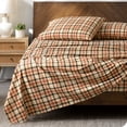 thumbnail image 1 of Bare Home Ensemble de Draps en Flanelle - 100 % Coton - Poche Profonde - Très Grand Simple, Carreaux Red Lodge, 3 Pcs, 1 of 6