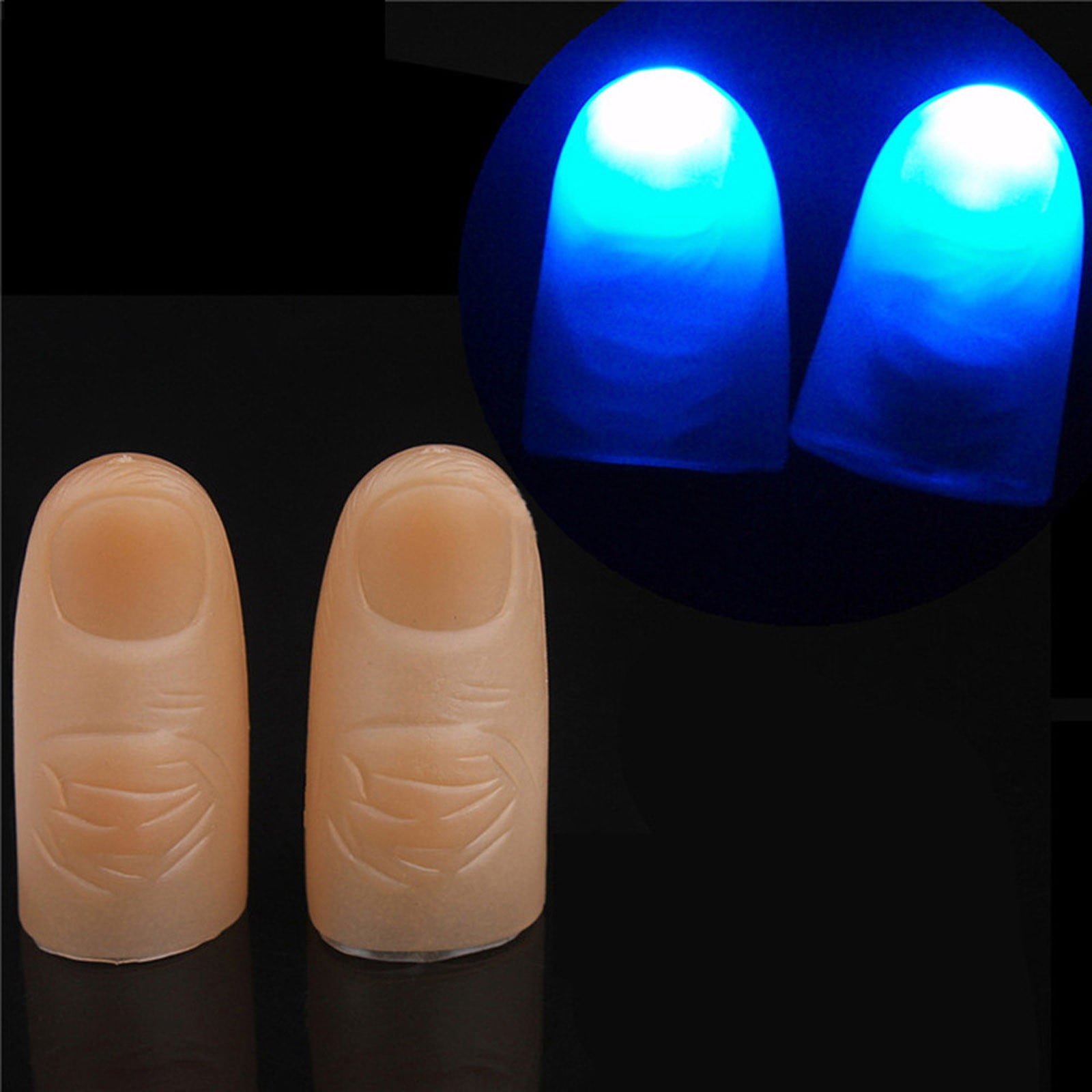 Lot De 8 Anneaux Lumineux LED En Forme De Fraise – Jouets à Doigt Clignotants – Silicone Souple – Pour Fêtes, Raves Et Carnaval