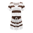 thumbnail image 3 of yoeyez Robes d'Été Soleil pour Femmes 2024 Robes d'Été Courtes pour Femmes 2024 Robe Mini à Imprimé Rayé Robe Sans Manches Robes T-Shirt Décontractées Robe d'Été Mon Compte Commandes, 3 of 6