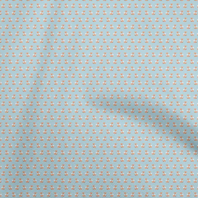 oneOone Velvet Light Blue Fabric Animal Sewing Craft Projects Fabric Prints By Yard 58 Inch Wide