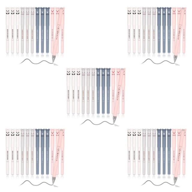 fastboy 12 Pcs Stylo à Bille Roulante Effaçable et Réinscriptible Compagnon d'Écriture Fiable Noir 5Ensemble
