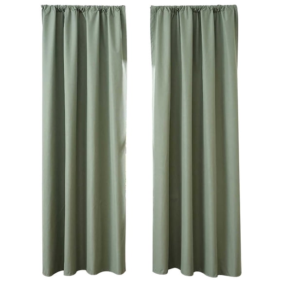 Blackout Curtains for Bedroom and Kitchen | Light Blocking Window Drapes for Dark Room | Thermal Insulated Room Darkening Panels for Home, Living Room, Nursery, and Office | Set of 2