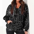 thumbnail image 4 of Chandails à Capuche Zippés pour Femmes Rabais de 50 % en Liquidation Blouse Imprimée Mode Hauts à Manches Longues Chandail Poches à Capuche, 4 of 9