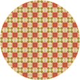 thumbnail image 1 of Ahgly Company Tapis d'Intérieur Lavable à la Machine, Carré, Transitionnel, Orange, Tapis de Zone, 3 Pieds Carré, 1 of 7
