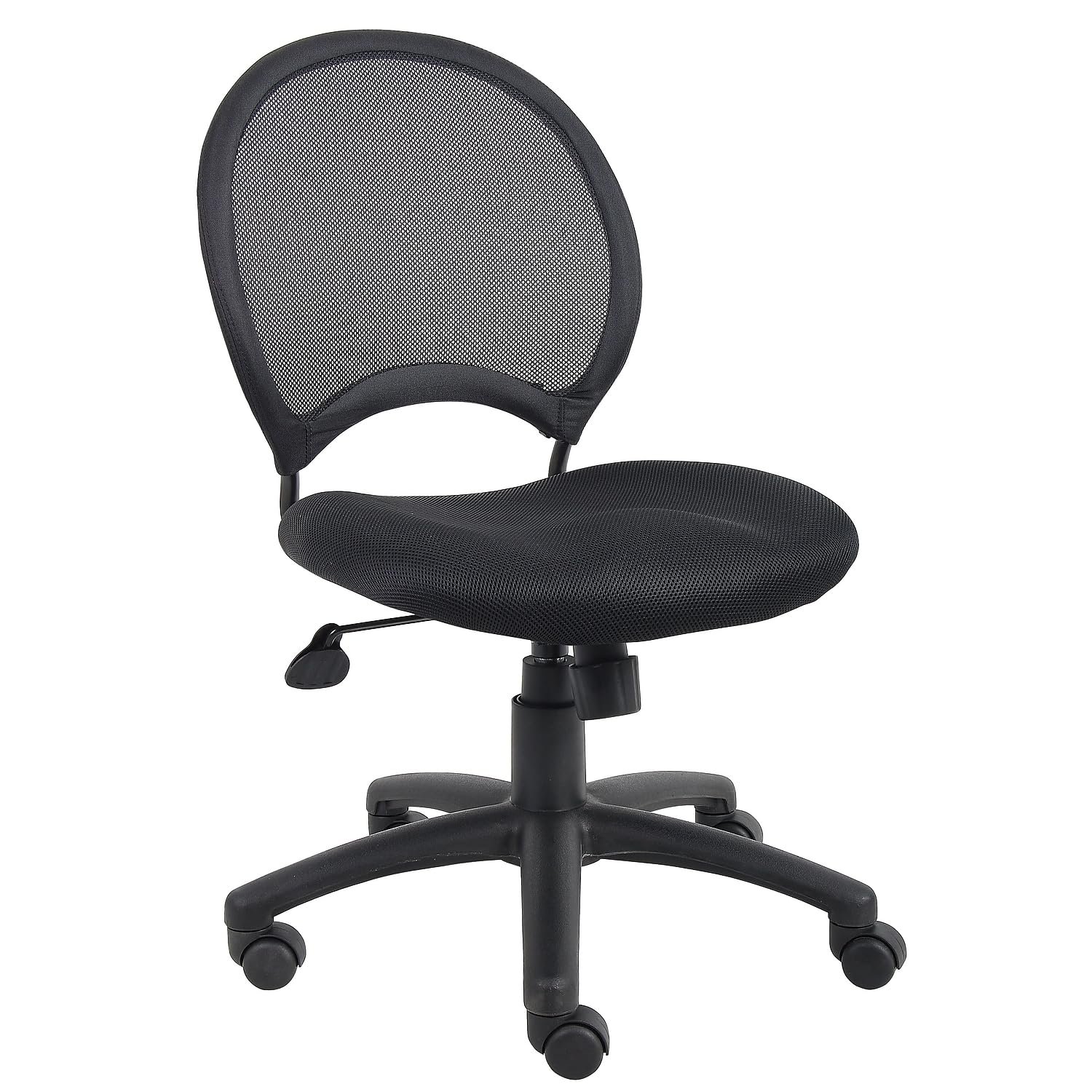 Boss Office Products Mesh Back Fabric Task Office Chair in Black