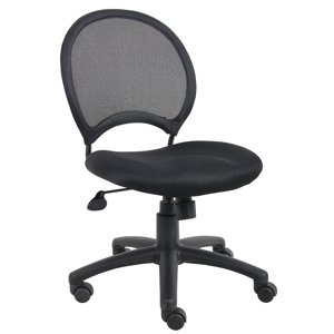 Boss Office Products Tâche de tissu Mesh Back Office Chaise en noir