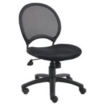 Boss Office Products Mesh Back Fabric Task Office Chair in Black