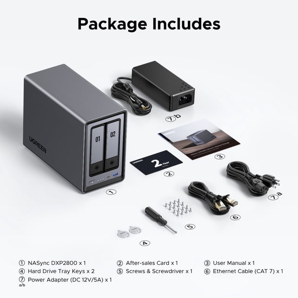 UGREEN NASync DXP2800 2-Bay NAS with Intel 4-Core CPU and 8GB DDR5