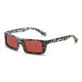 thumbnail image 2 of XASZHN Lunettes de Soleil Unisexes Rétro Mode Photo de Rue Monture PC Lunettes de Soleil Carrées Gris_002 Taille Unique, 2 of 2