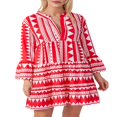 thumbnail image 1 of Womens Summer Floral Mini Dress Boho Flowy Short Dresses Long Sleeve Cocktail Dress, 1 of 7
