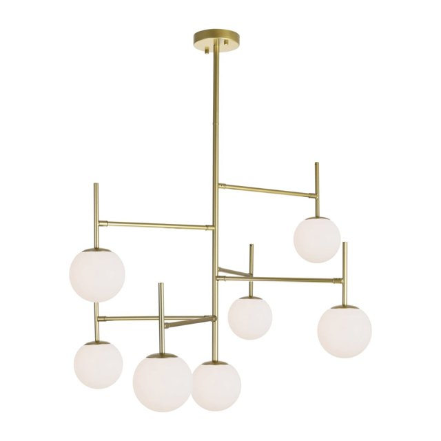 CWI Lighting Lustre à 7 Lumières avec Médaillon Fini Or