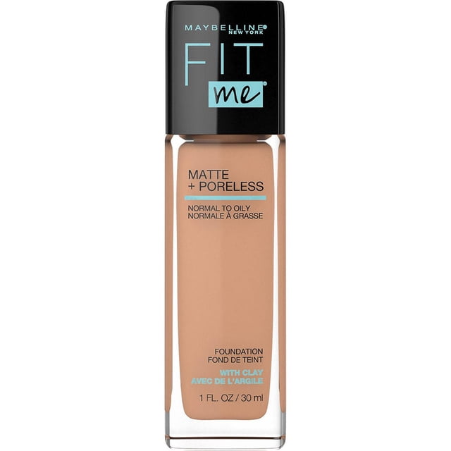 Maybelline New York Fit Me Matte + Poreless Foundation Makeup, Ultra-Lightweight Formula Controls Shine, for Normal to Oily Skin, 320 natural tan ,30 ml
