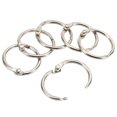 thumbnail image 1 of Unique Bargains 1' OD 0.8' ID Loose Leaf Rings Binder Ring Steel for Book DIY Scrapbook Notebook, Silver 24 Pack, 1 of 5