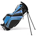 thumbnail image 1 of Gymax Golf Stand Bag 6 Way Divider Golf Carry Bag w/ Straps & 7 Storage Pockets Blue, 1 of 10