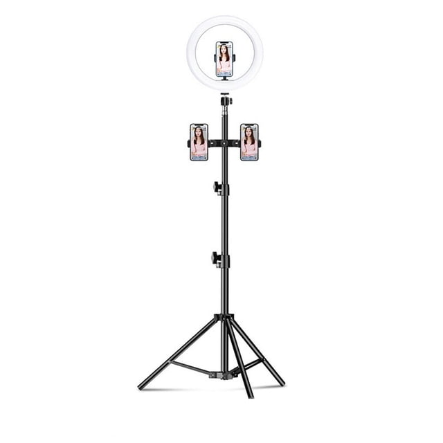 Selfie Ring Light LED Rim Lamp with Mobile Holder Rotatable Ringlight Desktop Fill Lights Livestreaming Live Video Makeup Indoor BT102-2.1m-26cm