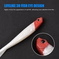 thumbnail image 3 of Graflsoa Lot de 5 Leurres de Pêche Bioniques Souples en TPE avec Yeux 3D Réalistes, Queue Flexible pour Achigan, Truite, Marigot - Conception Durable Rouge et Blanc, 12x4,5 cm, 6 g Chacun, 3 of 6