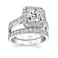 thumbnail image 3 of Women's Sterling Silver 925 Bridal Set Engagement Ring 2.5Ct Cubic Zirconia 6, 3 of 6