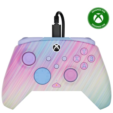 Turtle Beach Rematch Advanced Wired Gaming Controller (Cotton Candy) - Officially Licensed by Xbox Series X|S, Xbox One, Windows - Glow, Remappable Buttons, Hair Triggers, Audio Controls, 8ft Cable