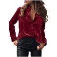 thumbnail image 1 of Timegard Womens Tops Long Sleeve Button Shirts Business Work Casual Tops with Pockets Fall Blouses, 1 of 4