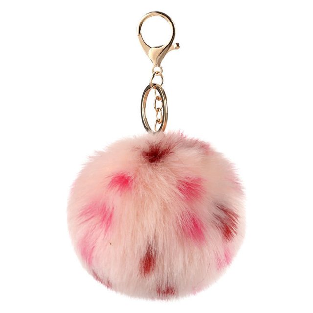Pom Pom Keyring Faux Fur Decorative Fuzzy Ball Keychain Bag Charm for Women