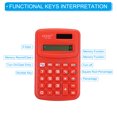 thumbnail image 3 of Unique Bargains 8 Digit Pocket Size Mini Calculator Dual Power Handheld Calculator Red 2 Pack, 3 of 6