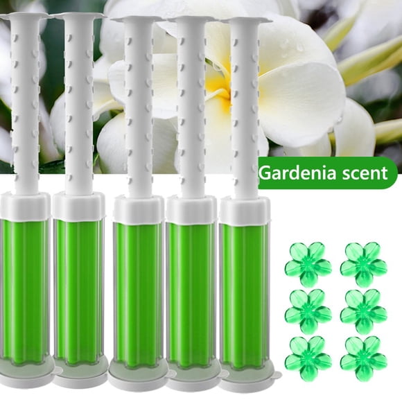 5Pcs Toilet Cleaner Gel Flower Fragrant Toilet Cleaning Detergent Gel Aromatherapy Toilet Gel Helps Prevent Limescale Strong Cleaning Power Natural Fragrance Deodorant (Gardenia)