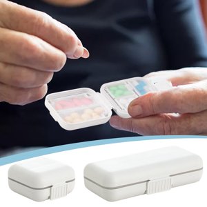 Sentmoon Organisateur Vitamine Pilule de voyage Organisateur 7 Jour Pill Organizer plastique rectangulaire à tout moment diviseur divisateur de coupe diviseurs diviseurs boîtes