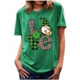thumbnail image 1 of Meichang T-Shirts Joyeux Jour de la Saint-Patrick pour Femmes, Col Rond, Manches Courtes, Coupe Ample, Soldes 2025, 1 of 4