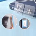 thumbnail image 1 of 10Pcs Double-sided Adhesive Wall Hooks Seamless Hook for Bathroom Kitchen Sockets, 1 of 10