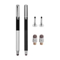 thumbnail image 3 of Tignapoo High-Quality 2-in-1 Touch Stylus Pen with Nano Conductive Fabric Tip & Suction Cup - Metal Capacitive Stylus with Clip, Available in Black/Silver, Includes Bonus Tips (2 Disc + 2 Fiber), 3 of 6