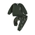 thumbnail image 1 of SUNSIOM Ensembles d'Automne pour Tout-Petits Filles Garçons, Imprimé Ghost, Chandails à Col Rond à Manches Longues et Pantalons Longs, Ensemble de Vêtements d'Halloween 2 Pcs, 1 of 9
