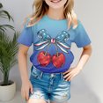 thumbnail image 2 of WEAIXIMIUNG T-Shirts Blancs pour Enfants Filles T-Shirt à Manches Courtes d'Été Col Rond T-Shirt Coupe Décontractée T-Shirts Basiques, 2 of 4