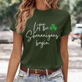 thumbnail image 2 of LUOGENLI T-shirts pour Femmes pour la Saint-Patrick et T-Shirt de Mode Imprimé à Manches Courtes pour Femmes T-shirts pour Femmes T-shirts Graphiques TTG Grande Taille Saint-Valentin Vert Armée TTTG, 2 of 5