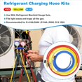 thumbnail image 4 of 2pcs 1.6M Refrigerant A/C Charging Hoses with Ball Valves HVAC 1/4In SAE for R134A R12 Coolant Adding and Air Condition, 4 of 8