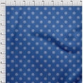 thumbnail image 4 of oneOone Polyester Spandex Medium Blue Fabric Asian Circle Block Craft Projects Decor Fabric Printed By The Yard 56 Inch Wide, 4 of 4