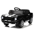 thumbnail image 1 of Licensed Shelby GT350 12V Kids Electric Ride-On Car – Parental Remote Control, Adjustable Speeds, LED Headlights, wireless Music, Safety Belt, Spring Suspension, Battery Powered, Black, 1 of 8