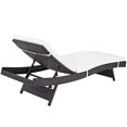thumbnail image 3 of Modway de 4 Chaise Longue de Mobilier de Patio Extérieur en Osier, Blanc, 3 of 5