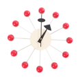 thumbnail image 4 of Elodie Round Ball Wall Clock Quiet Mid Century for Living Room Kitchen Decor Clocks Red Ball, 4 of 8