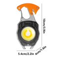 thumbnail image 3 of IMENGL Clearance! Cob Keychain Work Light Keychain Flashlights 7 Light Modes 1600 Portable Usb Rechargeable Cob Work Light Emergency Light with Folding Bracket and Magnet Base Cam One Size Orange, 3 of 9