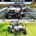 thumbnail image 3 of 24V Ride On Car for Kids with Remote Control 6 Wheels 4WD Electric Car Bluetooths 3 Speeds Safety Belt Outdoor Fun White, 3 of 8