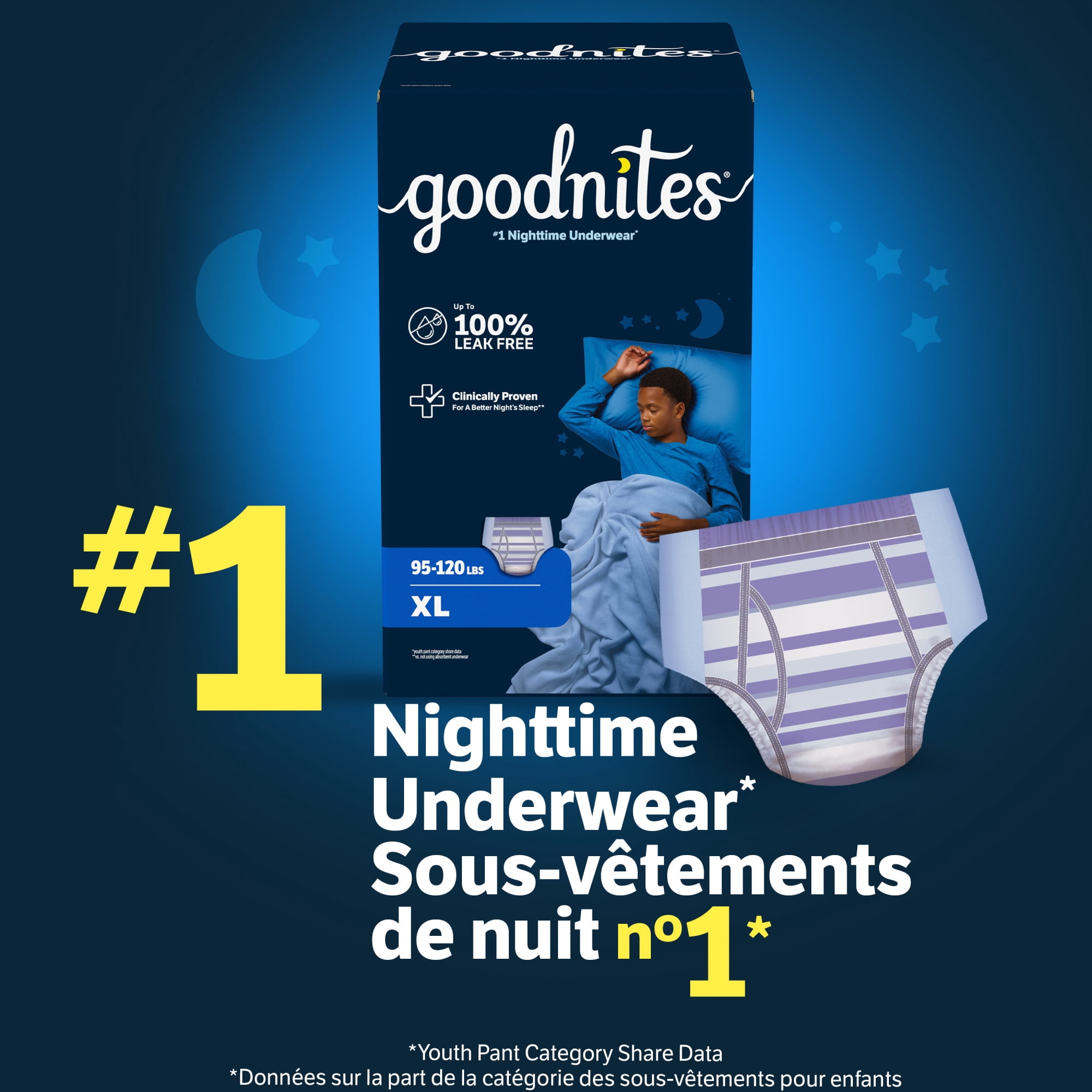Goodnites Boys Nighttime Bedwetting Underwear, L (68-95 lbs), 34 Count (Select for More)