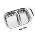 thumbnail image 3 of Aihimol Plateau d'Assiettes Compartimentées en Acier Inoxydable, Plat de Service Compact, Collation pour le Souper, Plats de Camping, 3 of 6