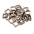 thumbnail image 2 of simhoa Plaque Carrée Creuse en Bois Rustique Non Fini Ornements pour Fabrication de Modèles Bricolage 30 Pcs 20x20mm, 2 of 8