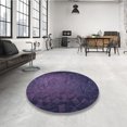 thumbnail image 4 of Ahgly Company Tapis d'Intérieur Lavable à la Machine, Carré, Transitionnel, Bleu Ardoise, Tapis de Zone, 7 Pieds Carré, 4 of 7