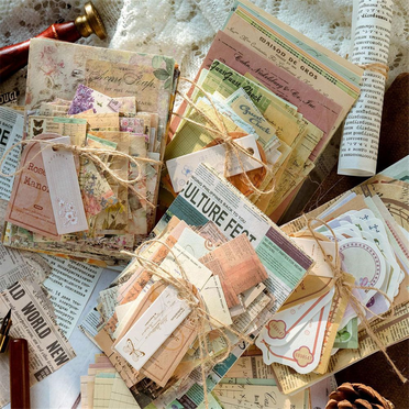 Papier pour Scrapbooking, 400 Feuilles de Fournitures de Journal pour Bricolages Vintage, Planificateur, Articles pour Journal Intime