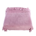 thumbnail image 2 of Fleece Throw Blanket - Breathable Fuzzy Polyester, Sofa Couch Bed Decor, All Seasons Use, Machine Washable, Purple, JKODE, 2 of 8