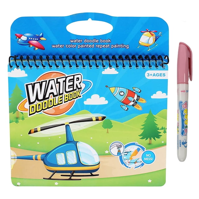 C Magic Water Doodle Book, Reusable Drawing Mat With Pen For Children, Creative Educational Toy, Spill Proof Painting Gift