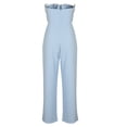 thumbnail image 4 of Penkiiy Combinaisons pour Femmes Combinaisons pour Femmes Coupe Ajustée Taille à Volants Combinaison Décontractée Bleu TG Combinaisons, 4 of 7