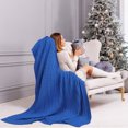 thumbnail image 3 of Unique Bargains Cotton Blanket Decorative Cable Knitted Throw Soft Knit Blankets, 3 of 10